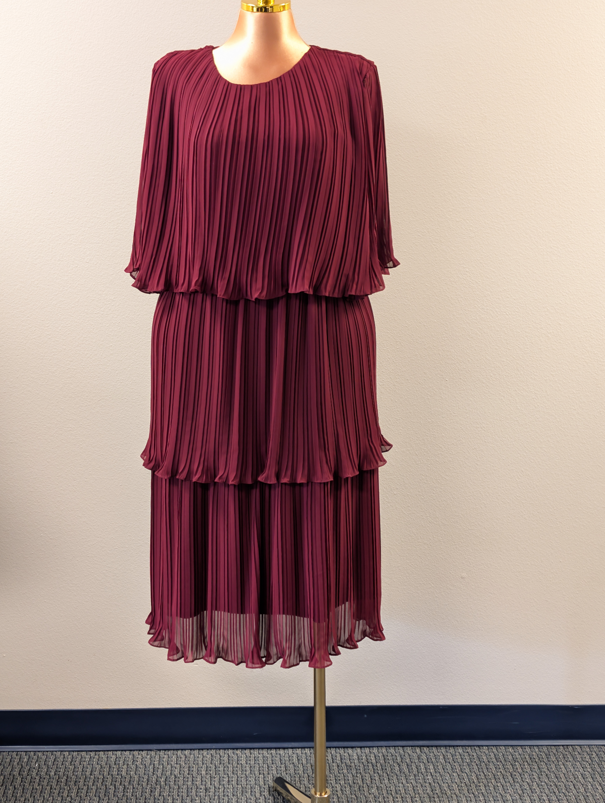 Pleated Midi Dress